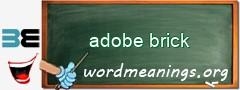 WordMeaning blackboard for adobe brick
